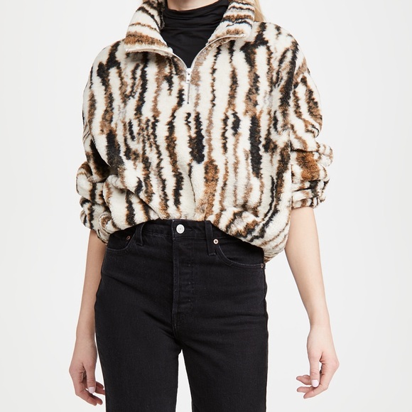 Reformation Bolton Animal Zip Up Fleece - Picture 1 of 3